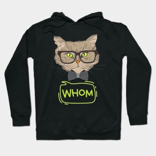 Who Whom Grammar Cat Hoodie